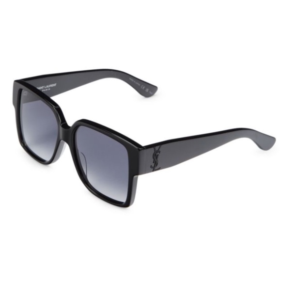SAINT LAURENT 55MM Oversized Square Sunglasses black - Picture 10 of 12